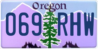 OR license plate 069RHW