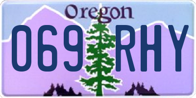 OR license plate 069RHY