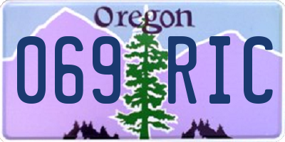 OR license plate 069RIC