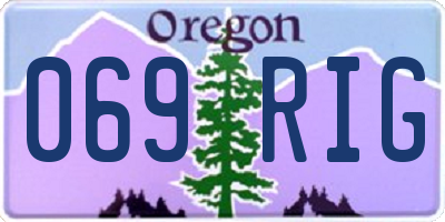OR license plate 069RIG
