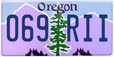 OR license plate 069RII