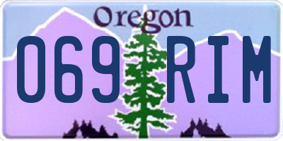 OR license plate 069RIM