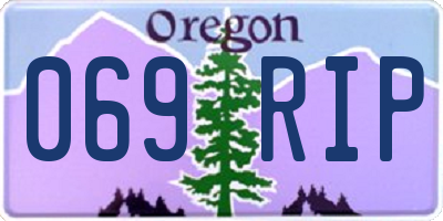 OR license plate 069RIP