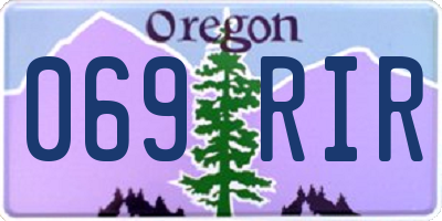 OR license plate 069RIR