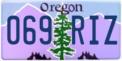 OR license plate 069RIZ