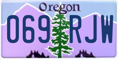 OR license plate 069RJW