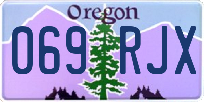 OR license plate 069RJX