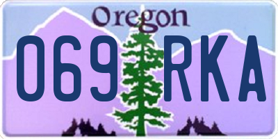 OR license plate 069RKA