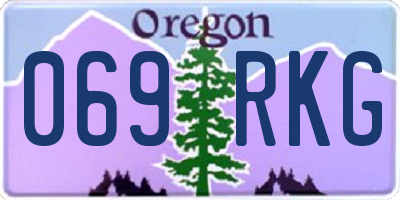 OR license plate 069RKG