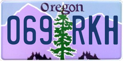 OR license plate 069RKH