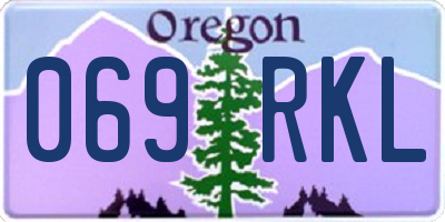 OR license plate 069RKL