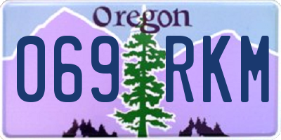 OR license plate 069RKM