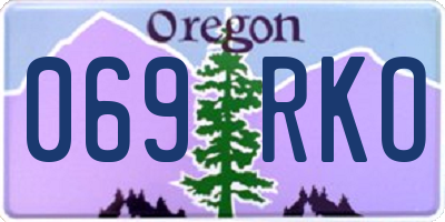 OR license plate 069RKO