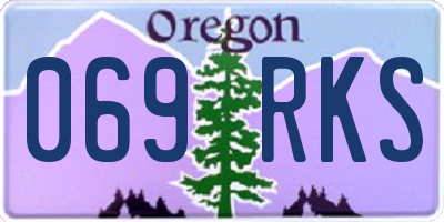 OR license plate 069RKS