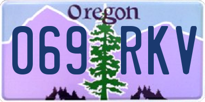 OR license plate 069RKV