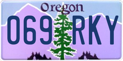 OR license plate 069RKY