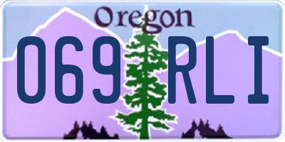 OR license plate 069RLI
