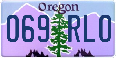 OR license plate 069RLO