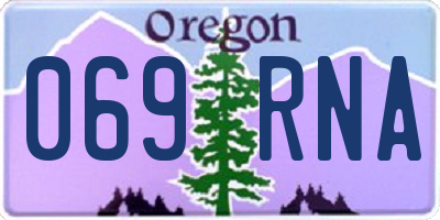 OR license plate 069RNA