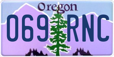 OR license plate 069RNC