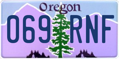 OR license plate 069RNF