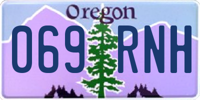 OR license plate 069RNH