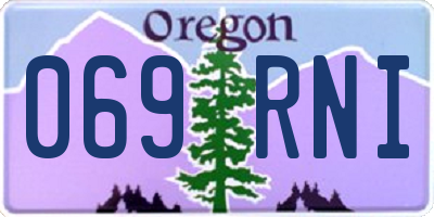 OR license plate 069RNI