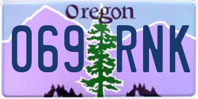 OR license plate 069RNK