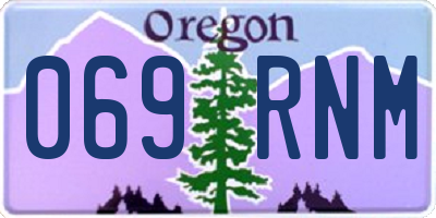 OR license plate 069RNM
