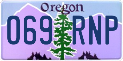 OR license plate 069RNP