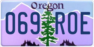OR license plate 069ROE