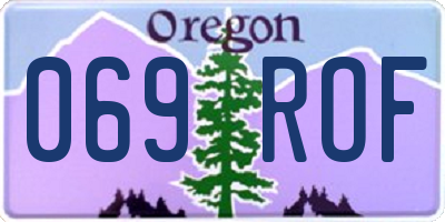 OR license plate 069ROF
