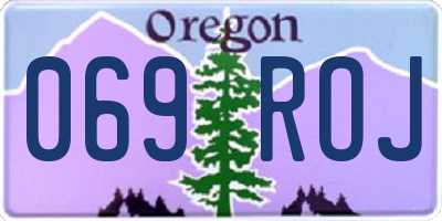 OR license plate 069ROJ