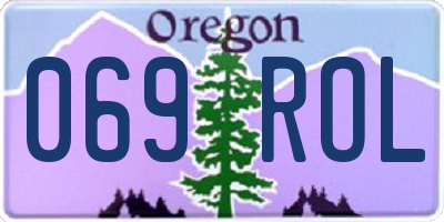 OR license plate 069ROL