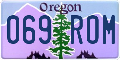 OR license plate 069ROM