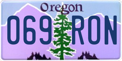 OR license plate 069RON