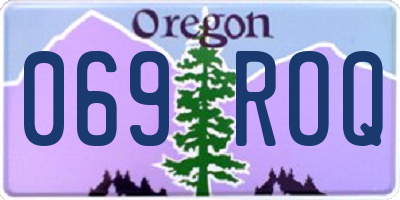 OR license plate 069ROQ