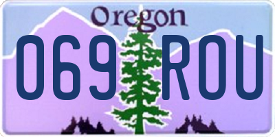 OR license plate 069ROU