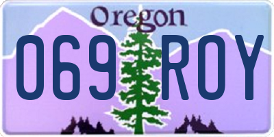 OR license plate 069ROY