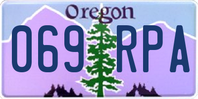 OR license plate 069RPA