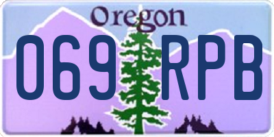 OR license plate 069RPB