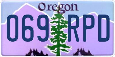 OR license plate 069RPD