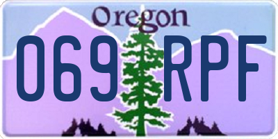 OR license plate 069RPF