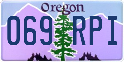 OR license plate 069RPI