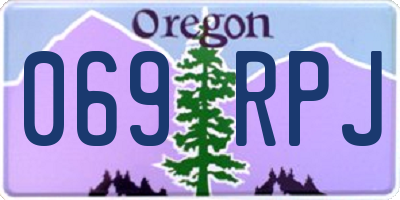 OR license plate 069RPJ