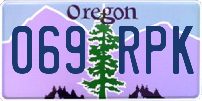 OR license plate 069RPK