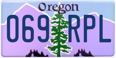 OR license plate 069RPL