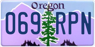 OR license plate 069RPN