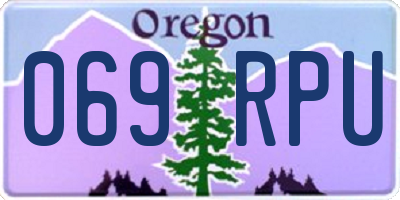 OR license plate 069RPU