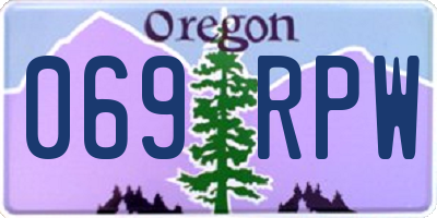 OR license plate 069RPW
